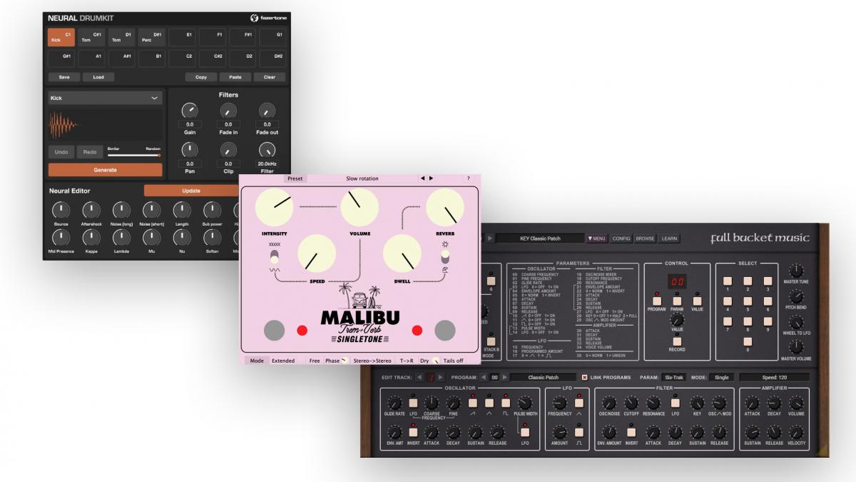 Download nieuwe freeware! Six-Traq, Malibu plugin, Neural Drumkit Lite